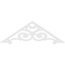 Ekena Millwork Pitch Hurley Architectural Grade PVC Gable Pediment, 72"W x 24"H x 1"P (8/12) GPP072X024X100HUR - alternate 5